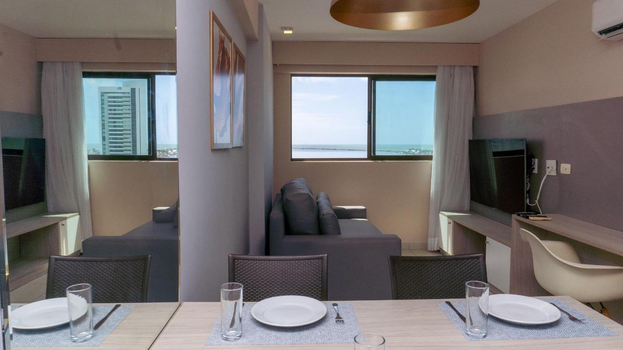 Flat Ao Lado Do Rio Mar No Edf Beach Class Excelsior Por Yolo Recife Exteriér fotografie